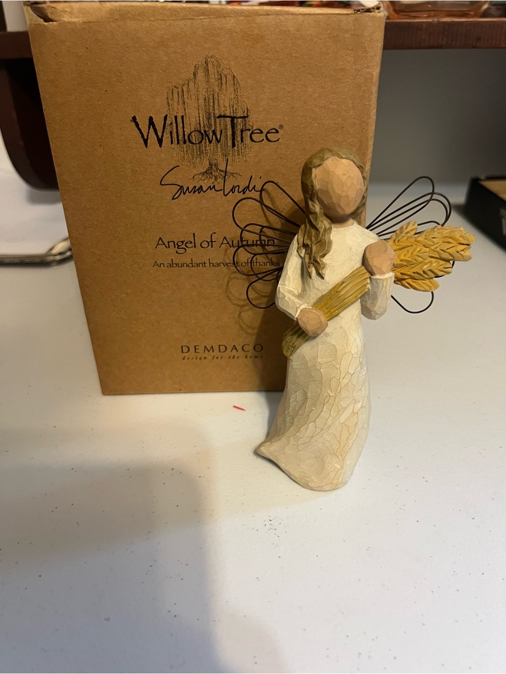 Demdaco WillowTree Angel of Autumn Brown Box